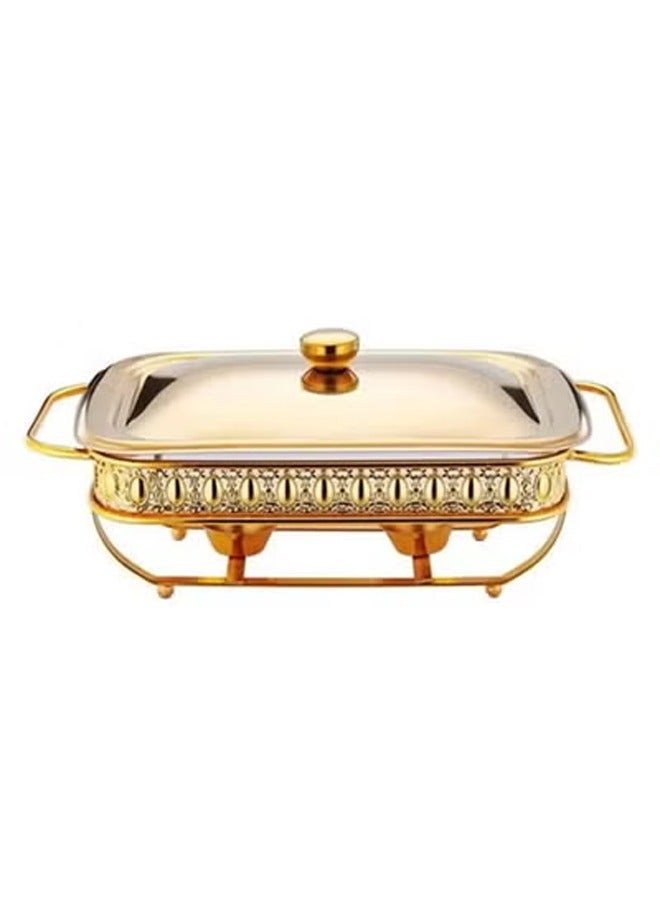 KLNAMAEAAN Rectangular Glass Buffet Stove Food Warming Container - Image 1